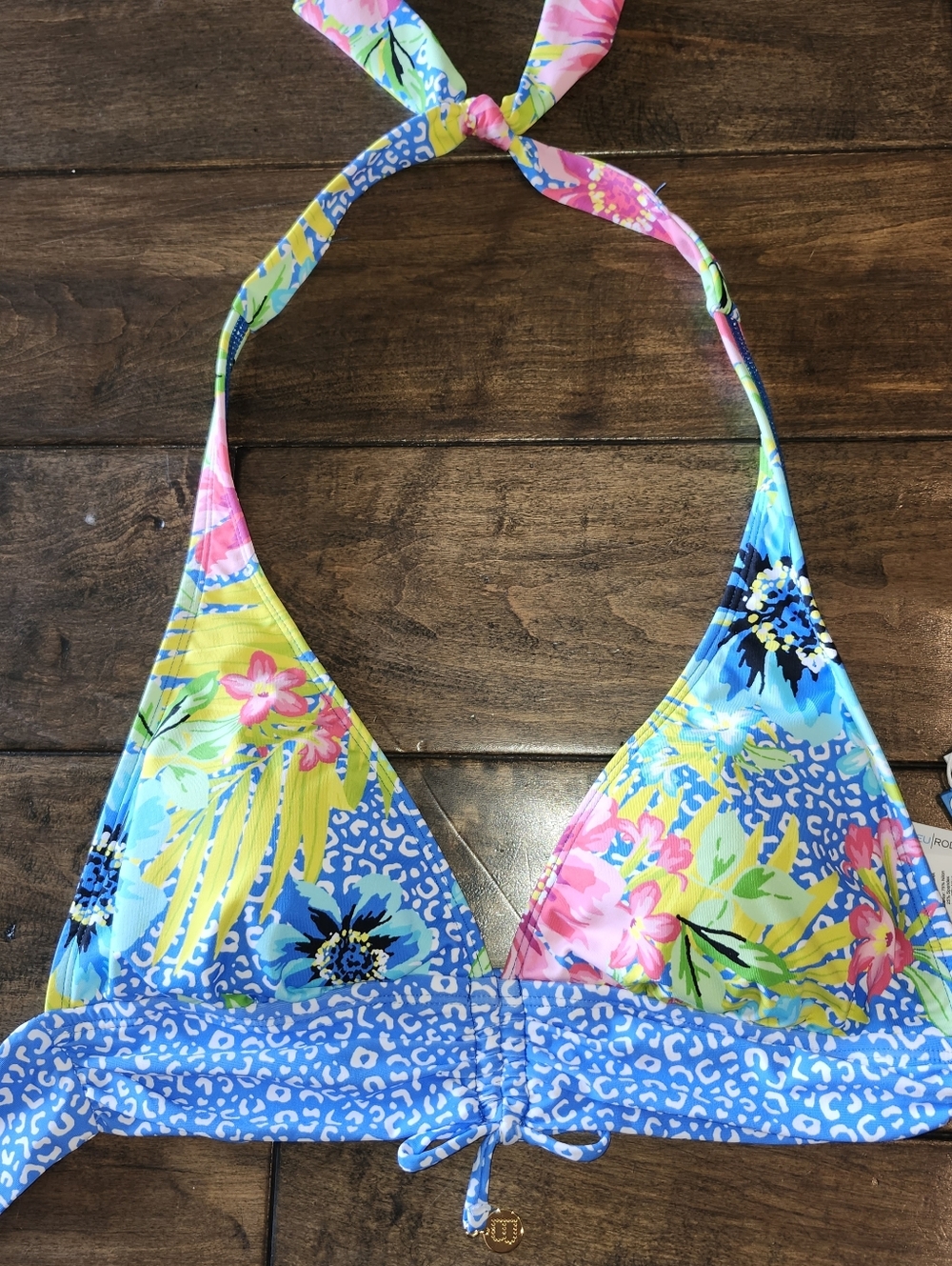BLEU ROD BEATTIE Multi Color Bikini Top SZ 4 NWT